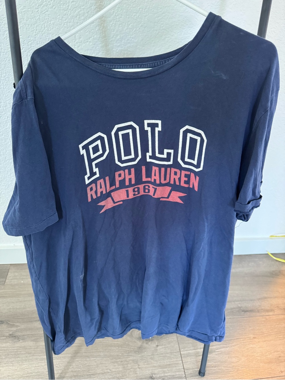 Polo by Ralph Lauren Navy Tee with White and Red Logo